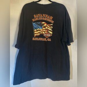 Harley Davidson Men’s Savannah GA Tee T-shirt Size 3XL - Has some cracking/Stain